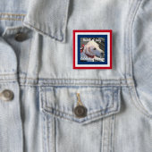 4. Juli Red White Blue Niedlich Dog Tragetuch Scar Button (Beispiel)