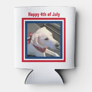 4. Juli Red White Blue Niedlich Dog Tragetuch Scar Dosenkühler