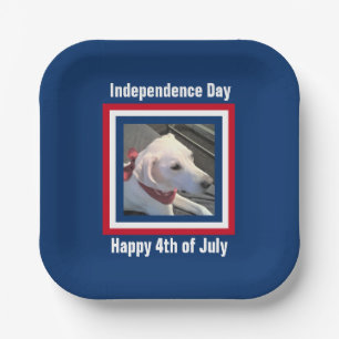 4. Juli Red, White, Blue Niedlich Dog Wear Scarf Pappteller