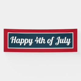 4. Juli Red White Blue Party Banner