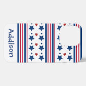 4. Juli Red White & Blue Patriotic iPhone Hülle (Rückseite (Horizontal))