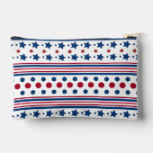 4. Juli Red White & Blue Patriotic klein Zubehörtasche (Rückseite)