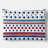 4. Juli Red White & Blue Patriotic Large Zubehörtasche (Rückseite)