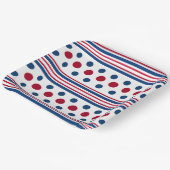 4. Juli Red White & Blue Patriotic Pappteller (Gewinkelt)