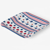 4. Juli Red White & Blue Patriotic Pappteller (Gewinkelt)