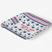4. Juli Red White & Blue Patriotic Pappteller (Gewinkelt)