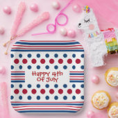 4. Juli Red White & Blue Patriotic Pappteller (Party)