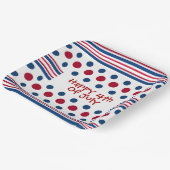 4. Juli Red White & Blue Patriotic Pappteller (Gewinkelt)