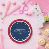 4. Juli Red White Blue Patriotic Picnic Party Pappteller (Party)