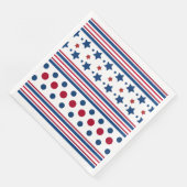 4. Juli Red White & Blue Patriotic Serviette (Ecke)