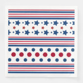 4. Juli Red White & Blue Patriotic Serviette (Vorderseite)