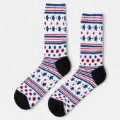 4. Juli Red White & Blue Patriotic Socken (Linkes Detail)