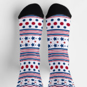 4. Juli Red White & Blue Patriotic Socken (Oben)