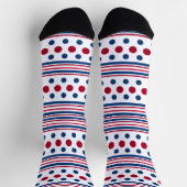 4. Juli Red White & Blue Patriotic Socken (Oben)