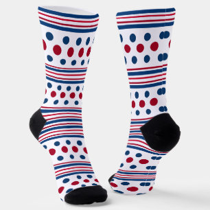 4. Juli Red White & Blue Patriotic Socken