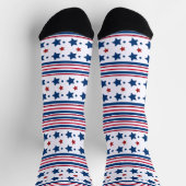4. Juli Red White & Blue Patriotic Socken (Oben)