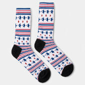 4. Juli Red White & Blue Patriotic Socken (Rechts)