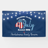 4. Juli Red White Blue Patriotic USA Flag Lights Banner (Horizontal)