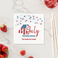 4. Juli Red White Blue Patriotic USA Flaggen Stars