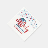 4. Juli Red White Blue Patriotic USA Flaggen Stars Serviette (Ecke)
