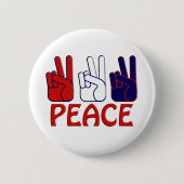 4. Juli Red White & Blue Peace 1 Button (Vorderseite)