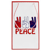 4. Juli Red White & Blue Peace SGB Kleine Geschenktüte (Rückseite)