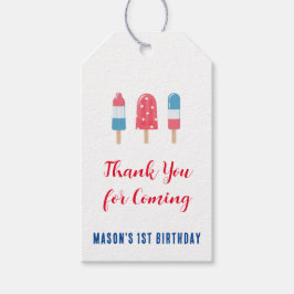 4. Juli Red White Blue Popscile Geburtstagsparty Geschenkanhänger