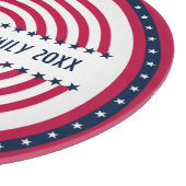 4. Juli Red White Blue Schneidebrett (Ecke)
