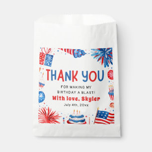 4. Juli Red White Blue Sommer Geburtstagsparty Geschenktütchen