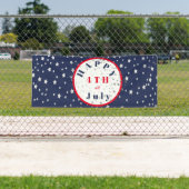 4. Juli Red White Blue Stars Banner (Insitu)