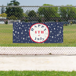 4. Juli Red White Blue Stars Banner