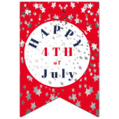 4. Juli Red White Blue Stars Bunting Fahnen Wimpelkette (Zweite Fahne)