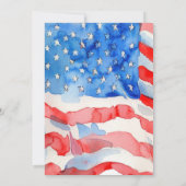 4. Juli Red White Blue Stars GRILLEN Einladung (Rückseite)