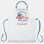 4. Juli Red White Blue Stars USA Flag Patriotic Schürze (Vorderseite)