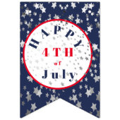 4. Juli Red White Blue Stars Wimpelkette (Erste Fahne)