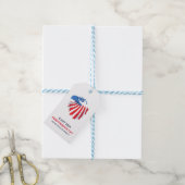 4. Juli Red White Blue USA Unabhängigkeitstag Geschenkanhänger (Mit Garn)