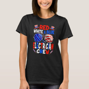 4. Juli Red White Electrician Retro Men W T-Shirt