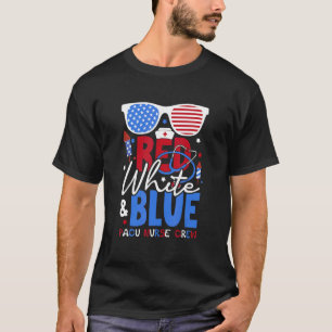 4. Juli Red White Pacu Nurse Crew Patriot T-Shirt