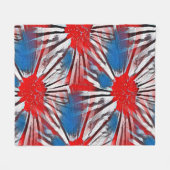 4. Juli Red White und Blue Fleecedecke (Vorderseite (Horizontal))