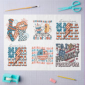 4. Juli Red White und Blue for Arts & Crafts Seidenpapier (Basteln)