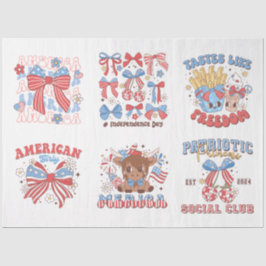 4. Juli Red White und Blue for Arts & Crafts Seidenpapier