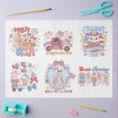 4. Juli Red White und Blue for Arts & Crafts Seidenpapier (Basteln)