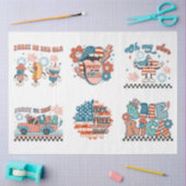 4. Juli Red White und Blue for Arts & Crafts Seidenpapier (Basteln)