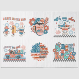 4. Juli Red White und Blue for Arts & Crafts Seidenpapier