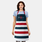 4. Juli Red White und Blue Personalisiert Schürze (Getragen)