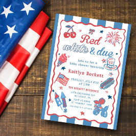 4. Juli Red White und Due Baby Dusche Einladung
