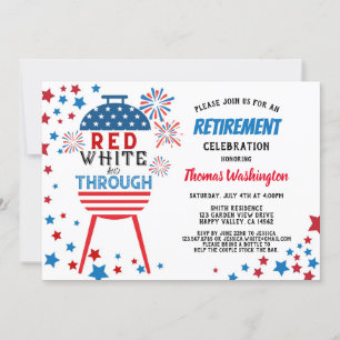 4. Juli Rente Celebration Party Einladung