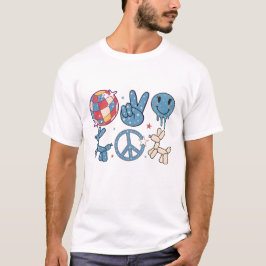 4. JULI RETRO GROOVY HIPPIE TYPOGRAPHIE T-Shirt