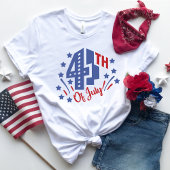 4. Juli Retro Red White und Blue Patriotic T-Shirt