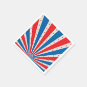 4. Juli Retro US Flagge Napkins Serviette (Ecke)